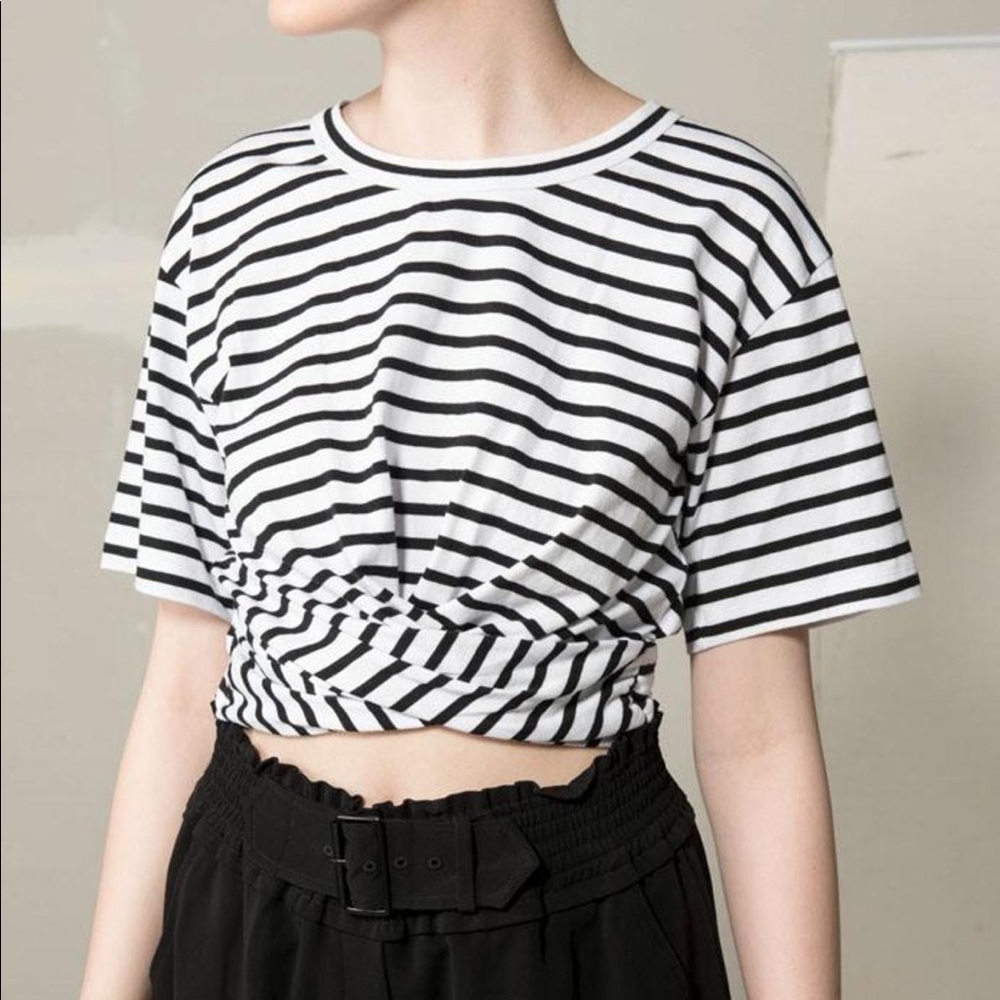 NWT ALC JULES TEE striped shirt sleeve nautical